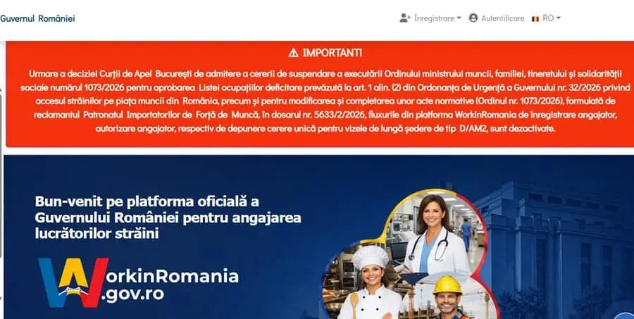 Blocajul platformei WorkinRomania generează tensiuni între patronatul importatorilor și Ministerul Muncii