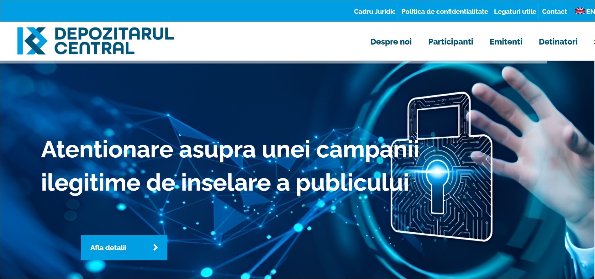 Depozitarul Central a fost ținta unui atac cibernetic asupra aplicației pentru investitori
