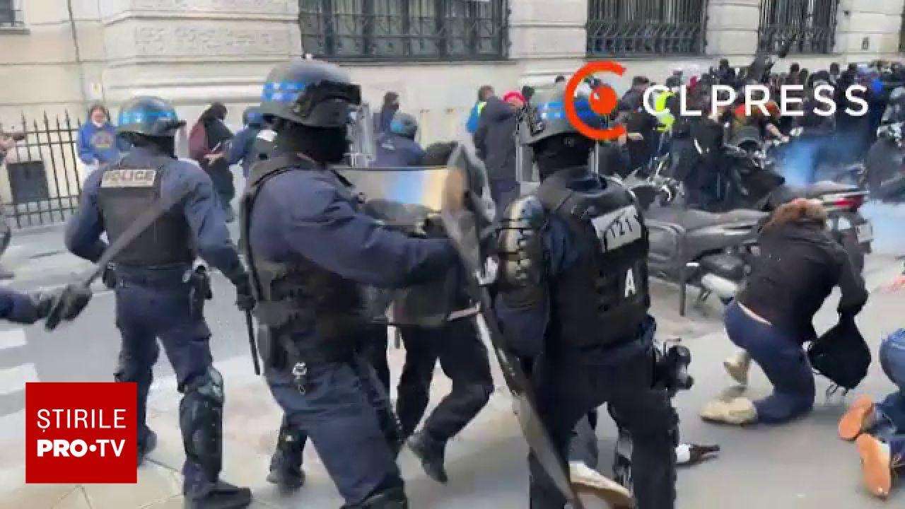 Violențe masive în Franța: zeci de mii de protestatari și ciocniri cu forțele de ordine