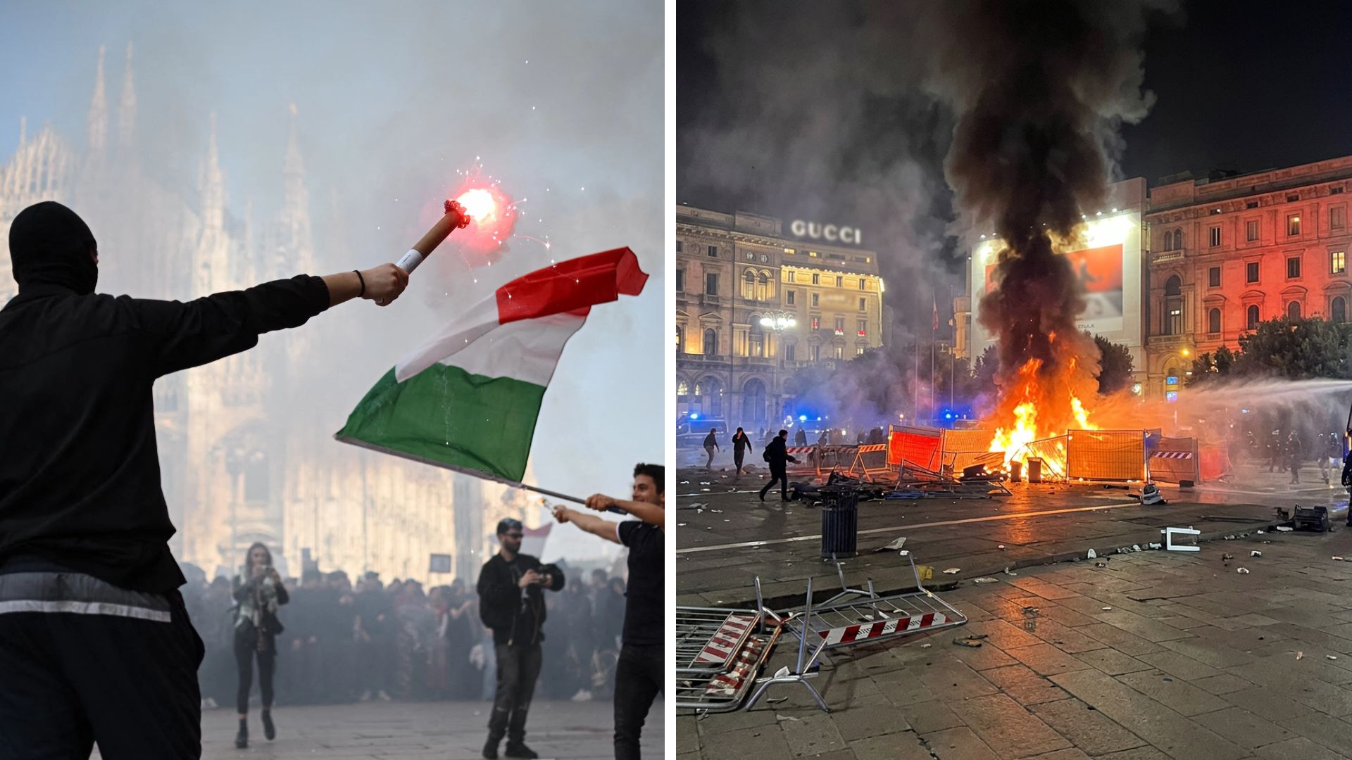 Violențe în Milano: Proteste împotriva scumpirilor au degenerat în distrugeri și arestări
