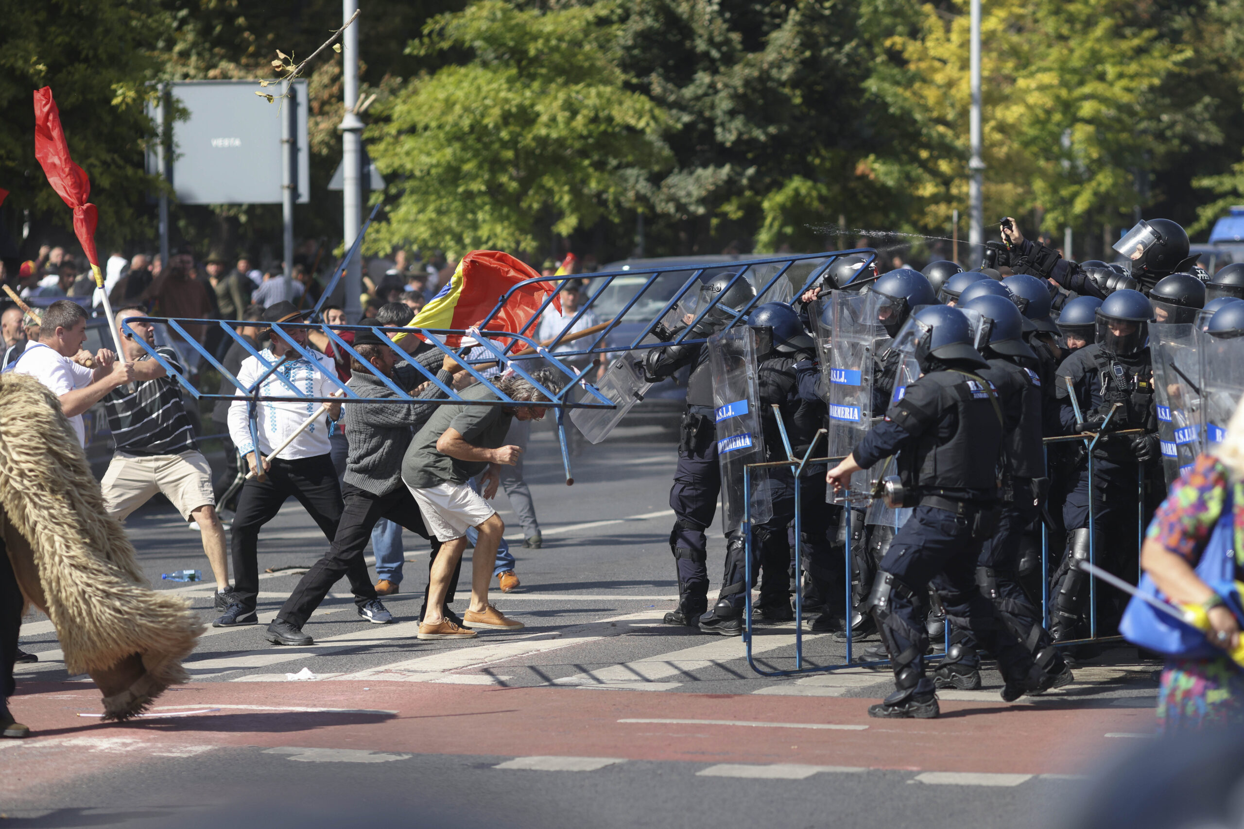 Cinci persoane au fost arestate după protestul violent din Piața Victoriei