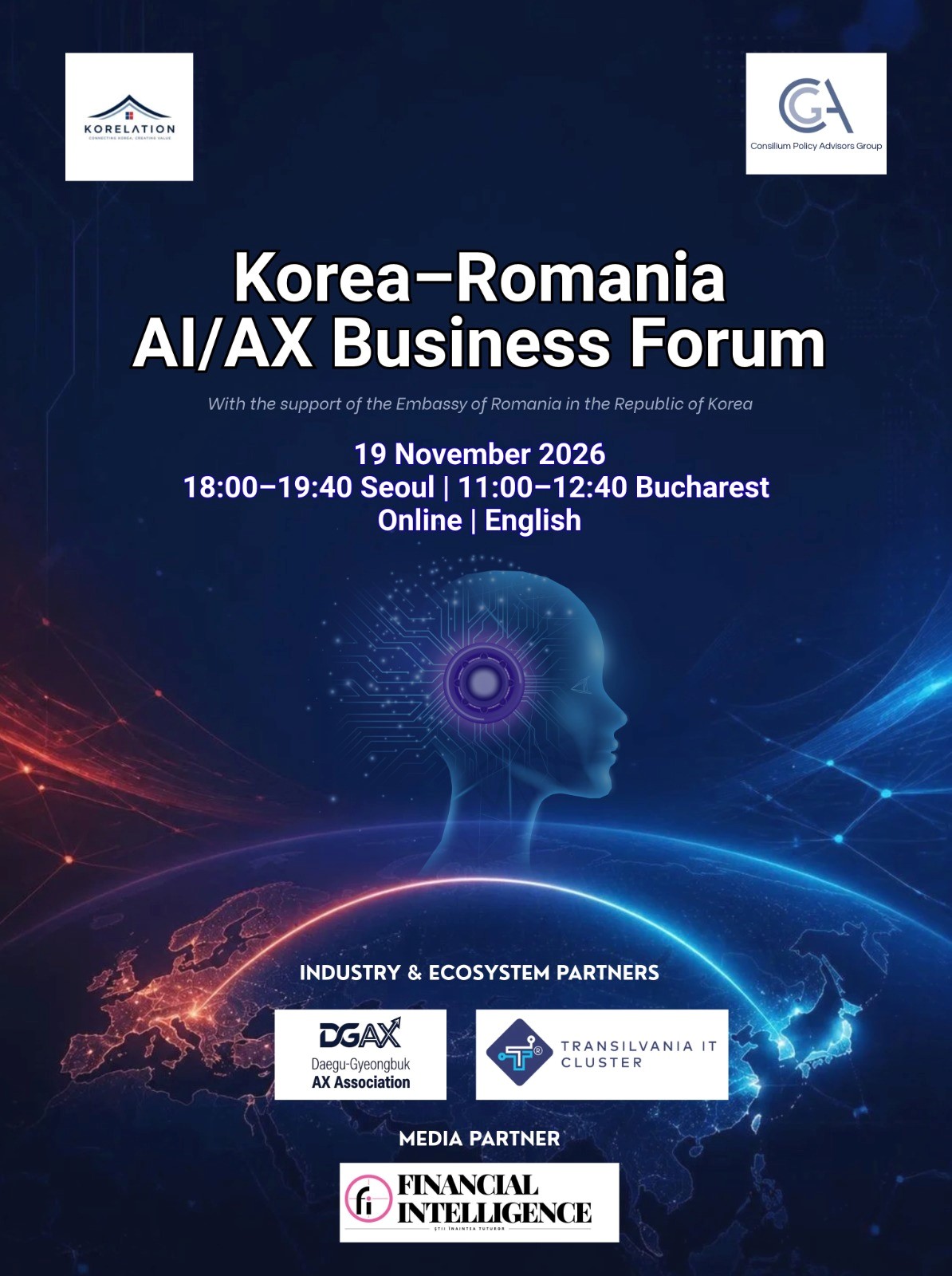 Primul forum de afaceri Korea–Romania AI/AX va facilita colaborarea tehnologică între companii