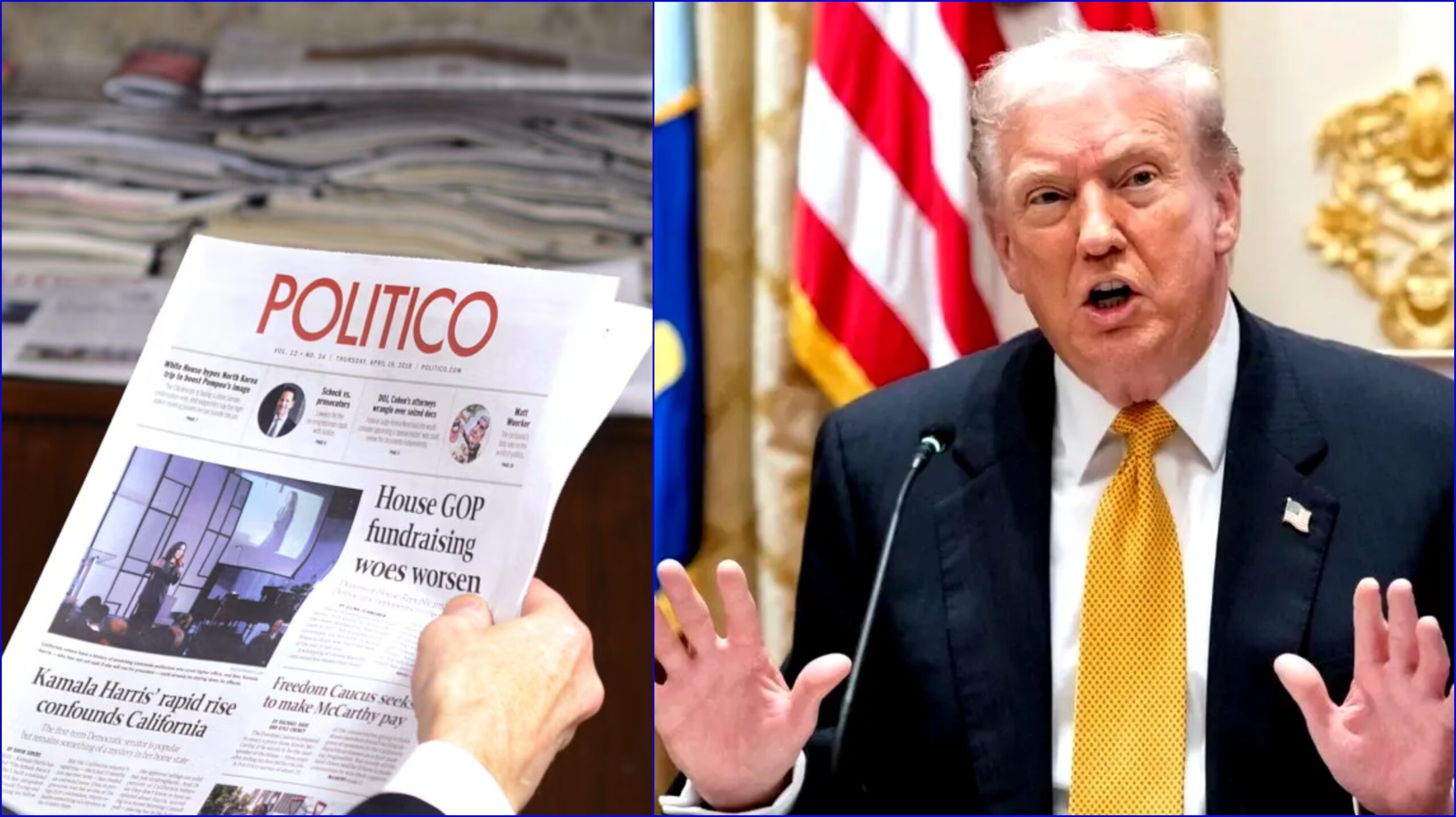 Ultimatum de la Casa Albă: Administrația Trump cere publicației Politico retragerea unor articole