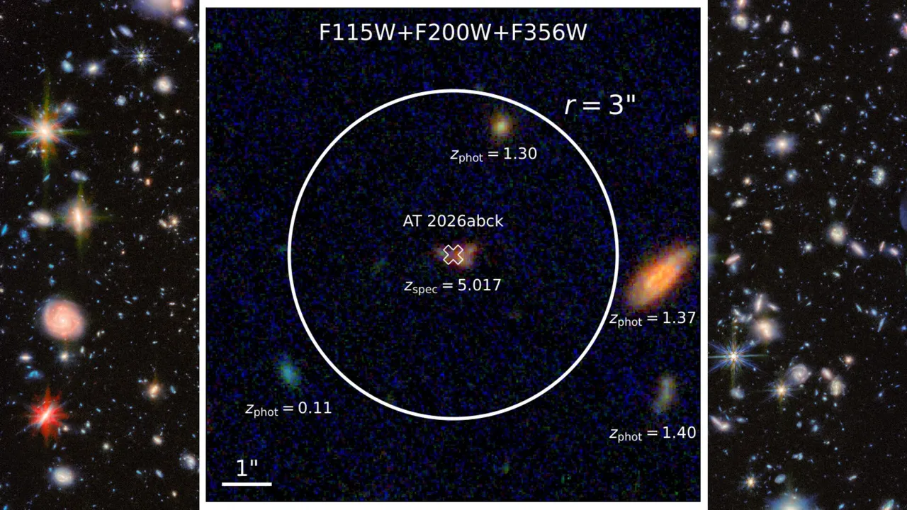 Telescopul James Webb a detectat una dintre cele mai îndepărtate supernove din Univers