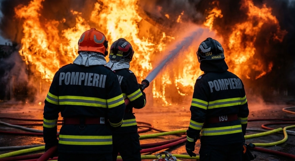 Un pompier a fost rănit de localnici agresivi în timpul unei intervenții la un incendiu în Argeș