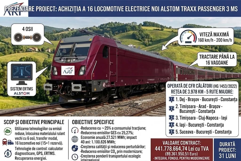 ARF a recepționat prima locomotivă electrică Alstom Traxx pentru serviciul de călători