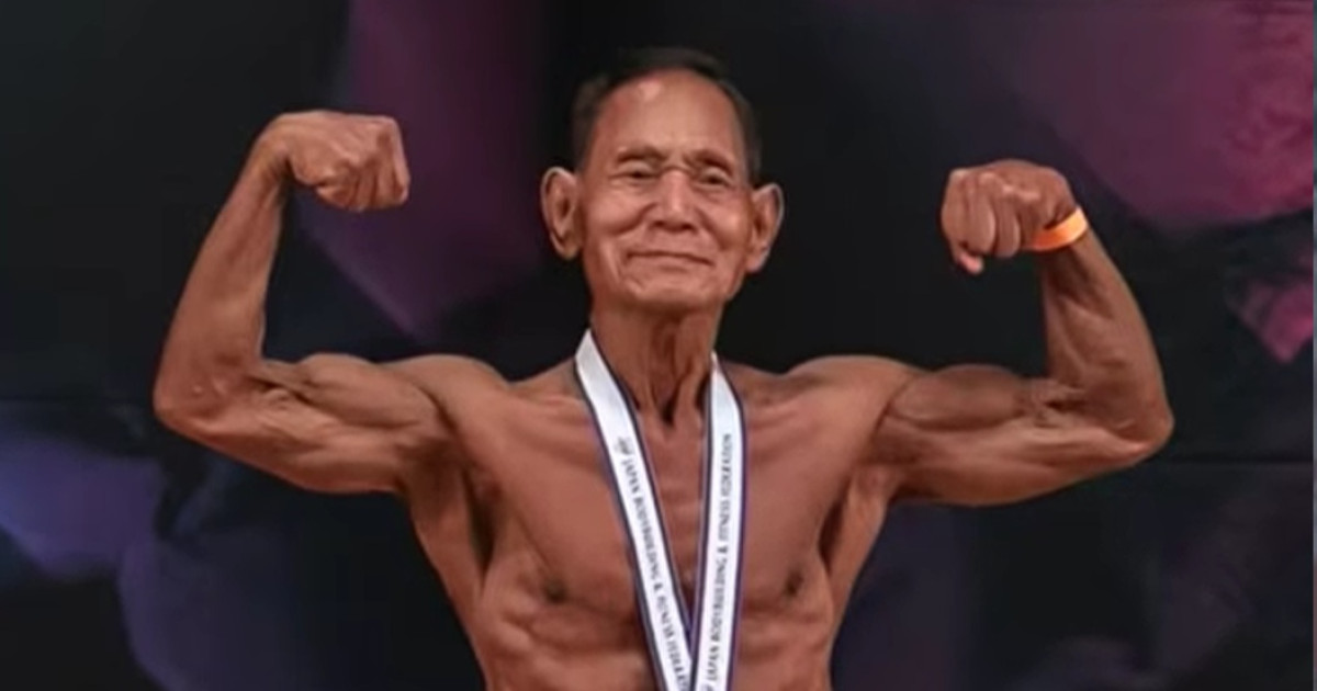 Culturist japonez de 90 de ani a surprins la o competiție de fitness din Spania