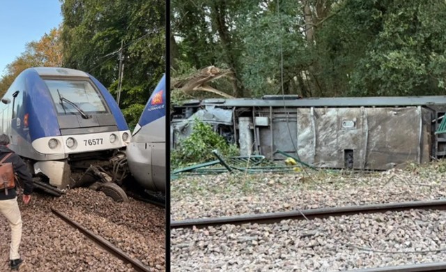 Poliția din Franța investighează ipoteza de sabotaj după deraierea unui tren în Normandia