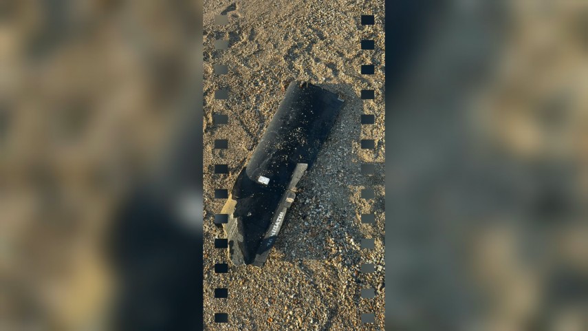 Fragment de dronă găsit pe o plajă din Eforie Nord, în zona Steaua de Mare
