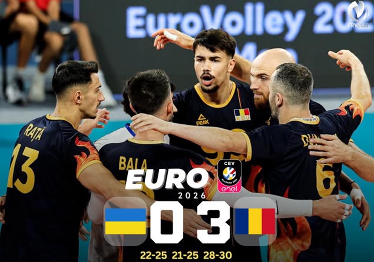 România se califică în sferturile de finală ale Campionatului European de volei masculin