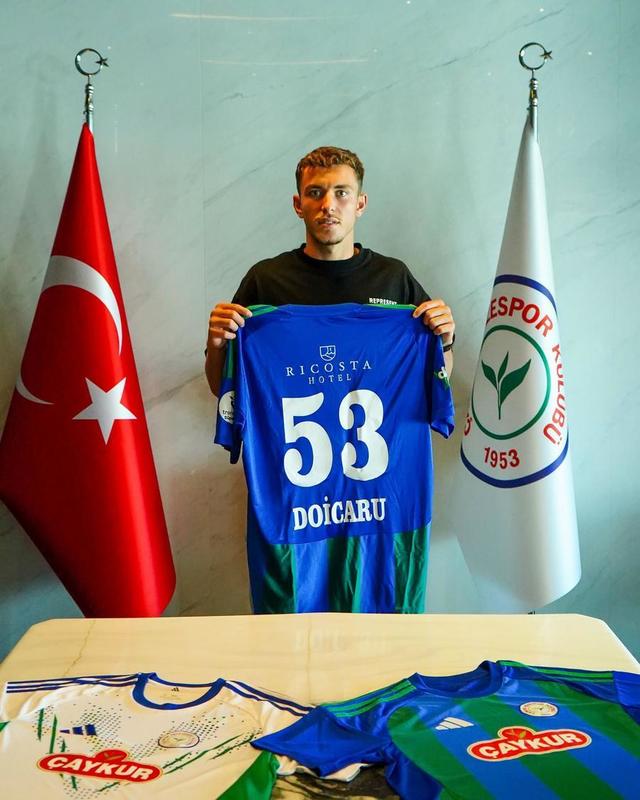 Iustin Doicaru a marcat primul gol pentru Rizespor, dar echipa a terminat la egalitate cu Goztepe