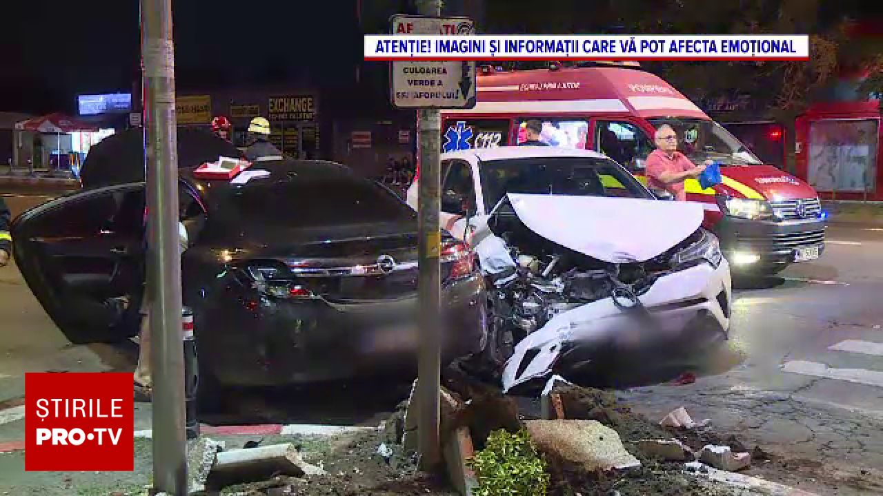Accident violent în Voluntari: Patru femei au fost rănite în urma impactului dintre două autoturisme