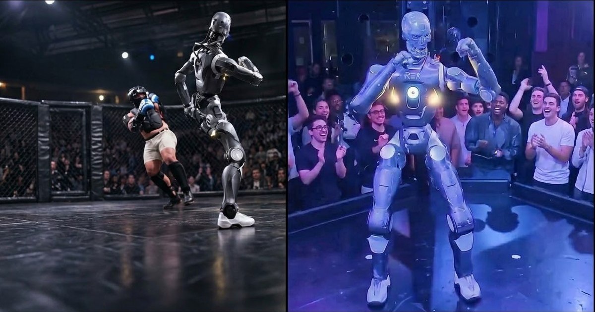 Confruntare între om și robot într-o cușcă de MMA: Rezultatul experimentului a atras atenția pe rețelele sociale