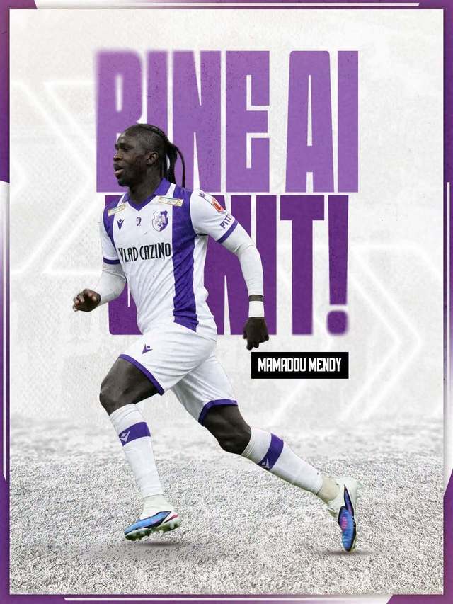 FC Argeș a semnat atacantul senegalez Mamadou Mendy pentru întărirea atacului