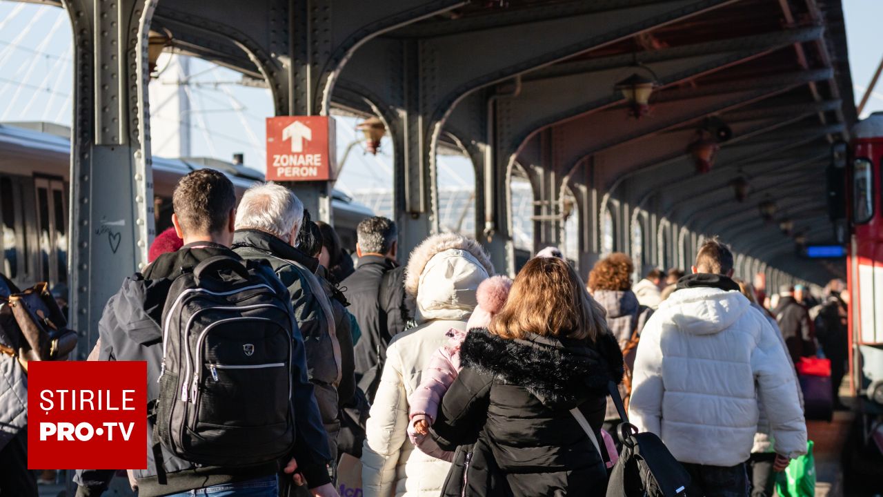 Circulația feroviară în stația București Nord este afectată de ruperea unui pantograf