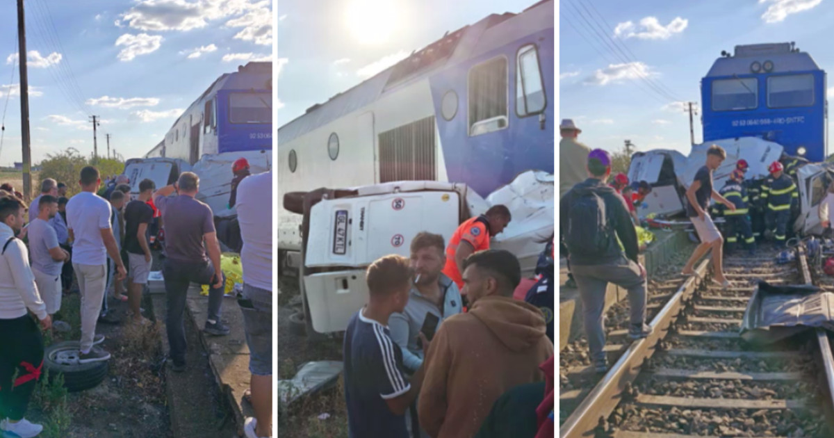 Tragedie în județul Galați: Patru persoane, inclusiv un copil, au murit după ce un tren a lovit o autoutilitară
