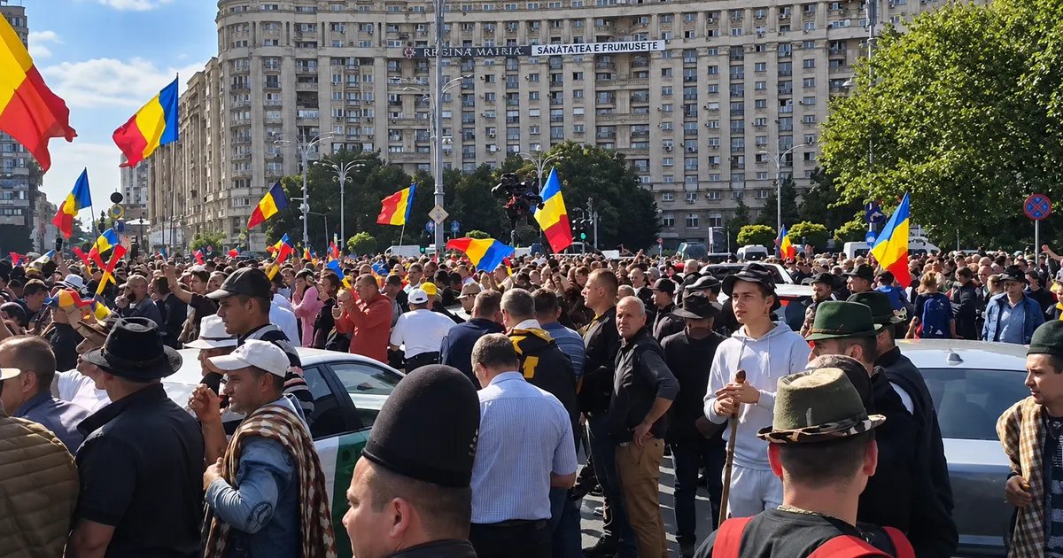 Tensiuni în Piața Victoriei: Protestul fermierilor a fost marcat de confruntări și scandări politice