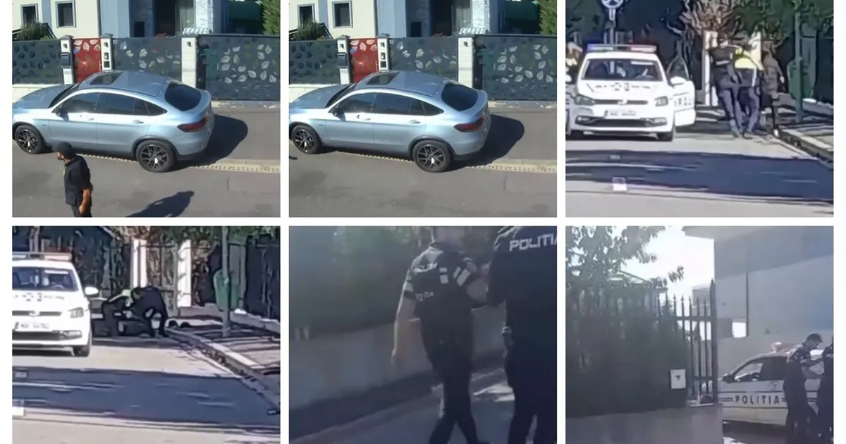 Un cetățean lituanian a fost imobilizat de poliție după ce a amenințat agenții cu un cuțit în București