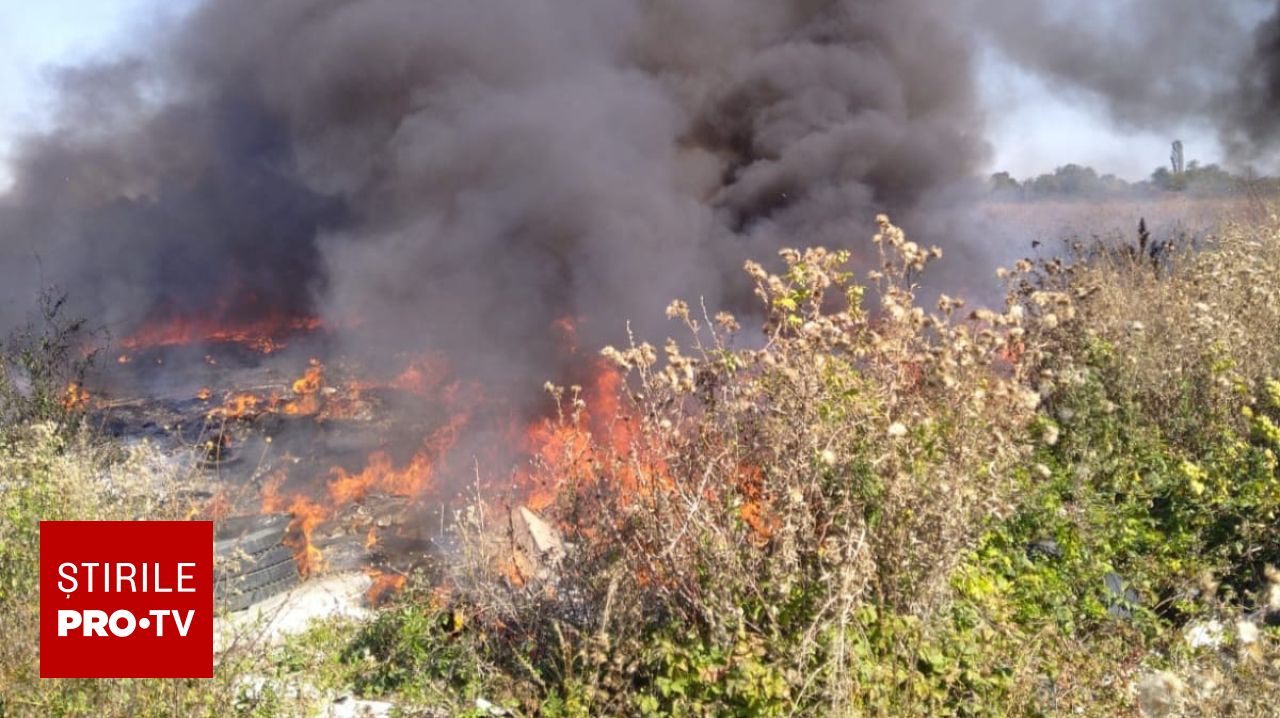 Incendiu de amploare în localitatea Bălteni, județul Dâmbovița: au fost emise mesaje RO-Alert