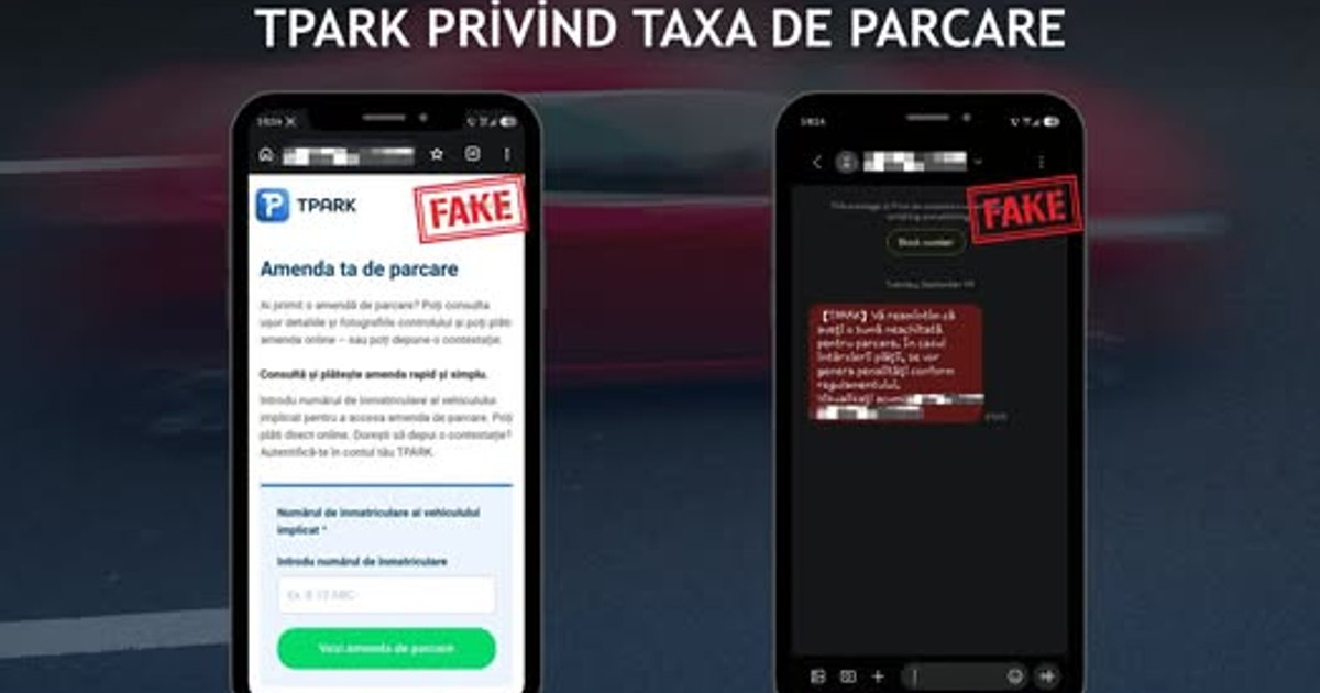 Avertisment de la DNSC: Șoferii sunt țintiți de mesaje SMS false cu amenzi de parcare