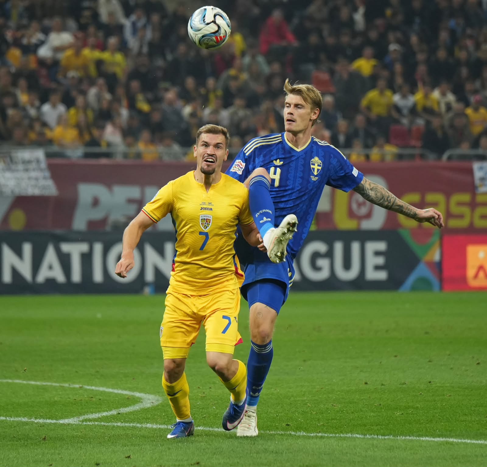 România suferă în fața Suediei în Liga Națiunilor: scorul este 0-1 pe Arena Națională