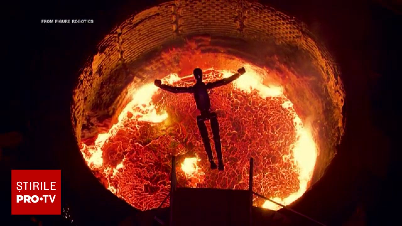 Imagini spectaculoase cu roboți aruncați în metal topit, într-un stil inspirat din filmul Terminator