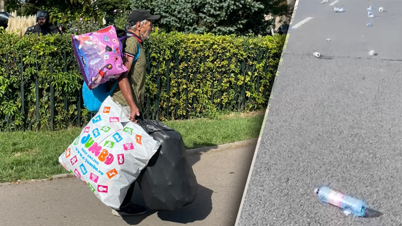 Protestul fermierilor din Piața Victoriei: de la revendicări la colectare de PET și tensiuni cu jandarmii