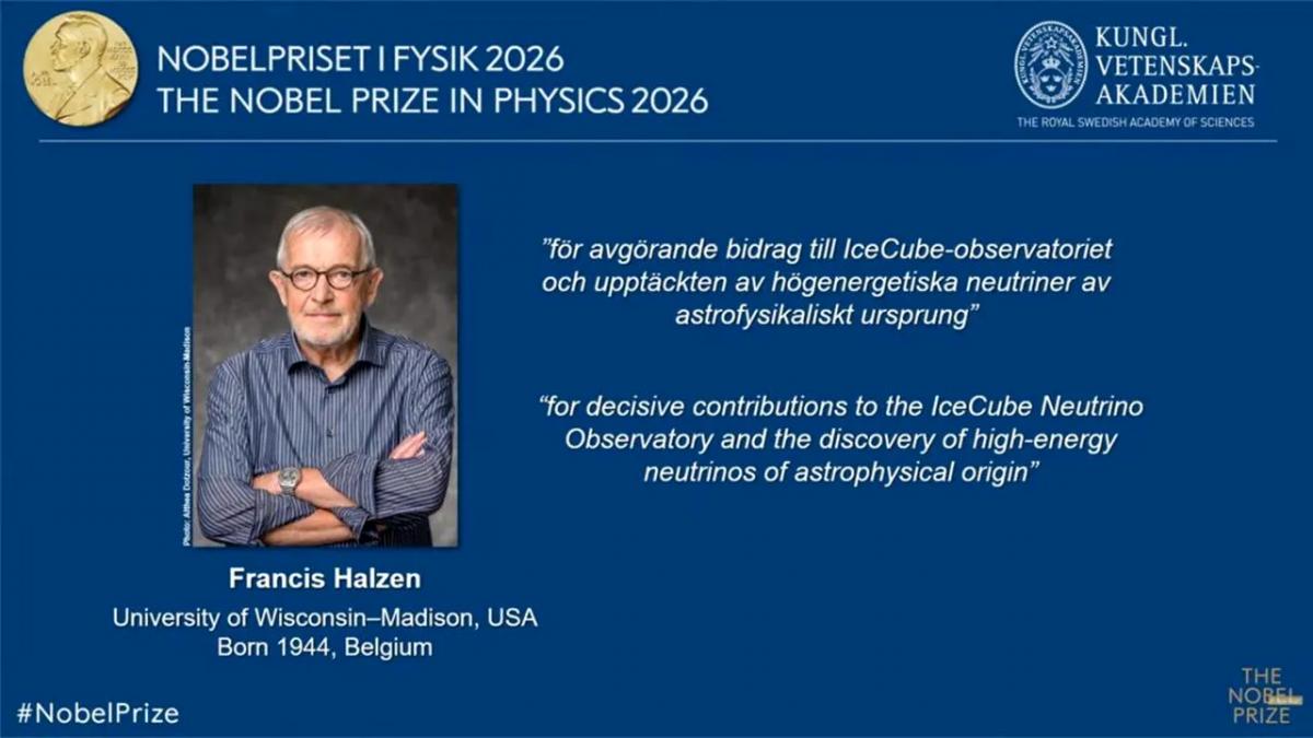 Francis Halzen primește Premiul Nobel pentru Fizică 2026 pentru dezvoltarea observatorului IceCube