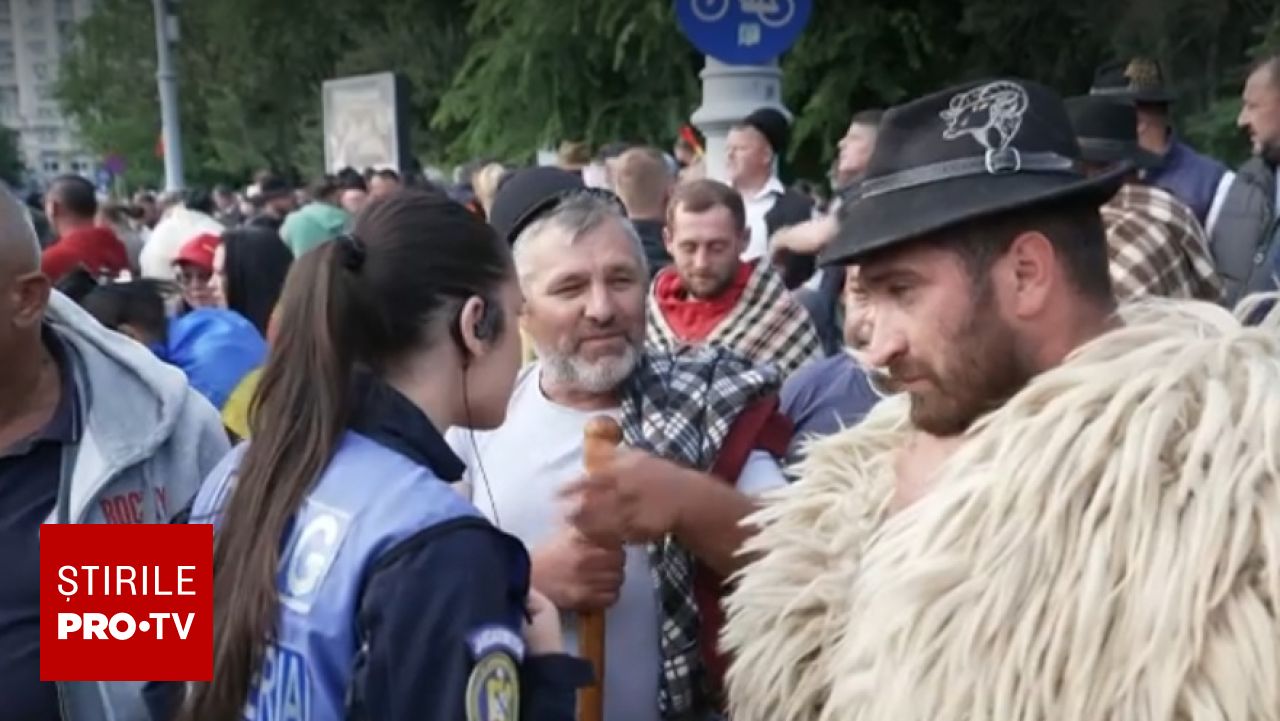 Protestul fermierilor din Capitală: Blocaje și refuzul de a intra în zonele delimitate de jandarmi