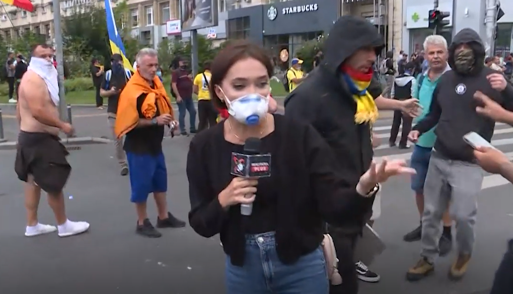 Echipa Realitatea TV a fost agresată în timpul protestului fermierilor din Piața Victoriei