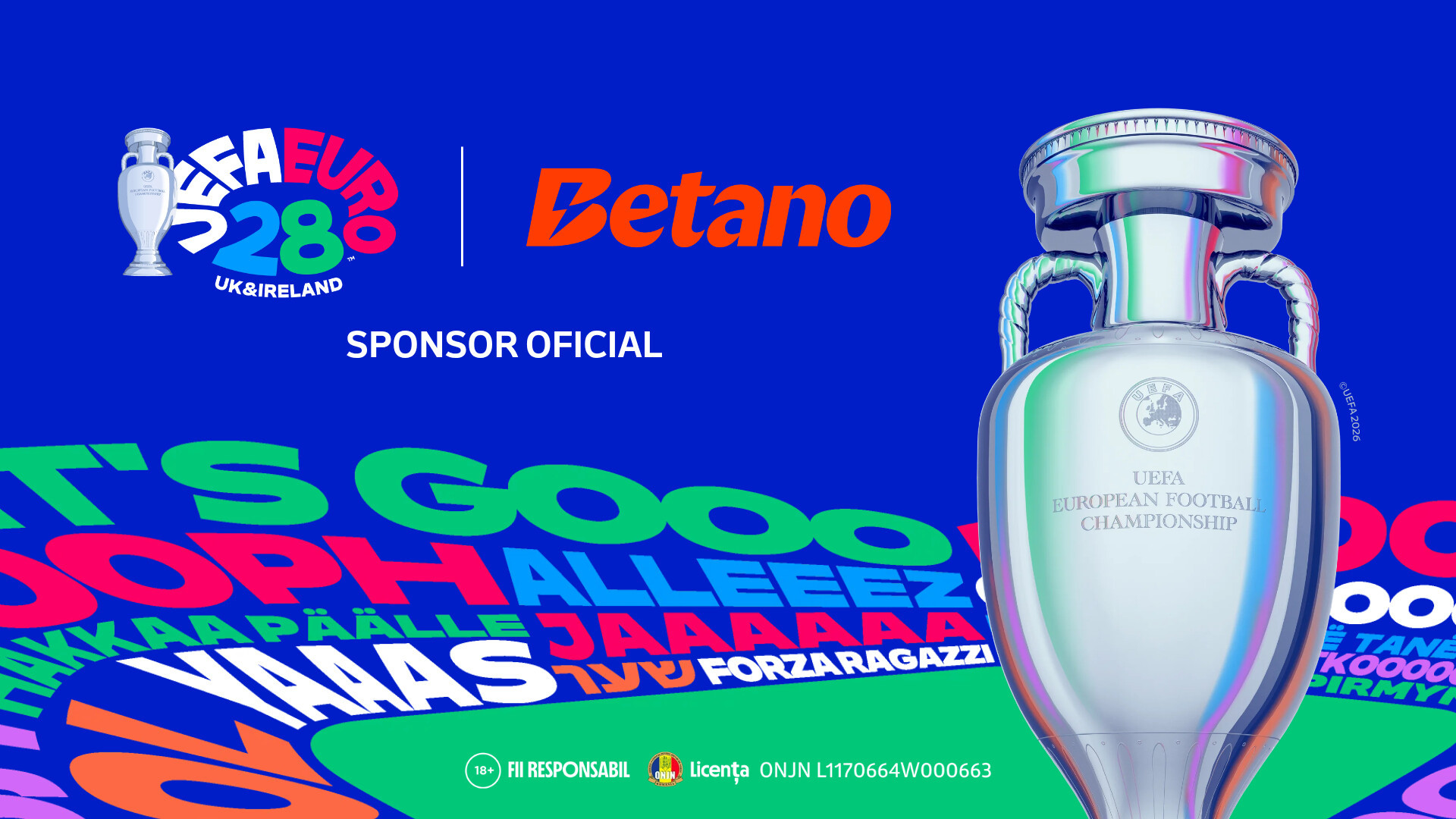 Betano devine Sponsor Oficial al UEFA EURO 2028, anunță UEFA și Kaizen Gaming