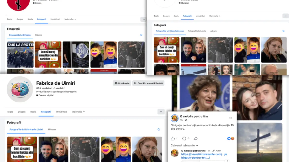 Rețea de pagini de Facebook cu un milion de urmăritori trimite utilizatorii români către un site care vinde date către Rusia