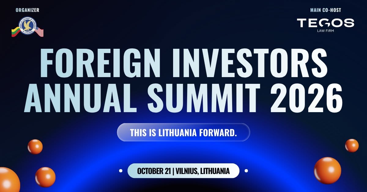 Summitul Foreign Investors Annual Summit 2026 va reuni investitori globali în Vilnius