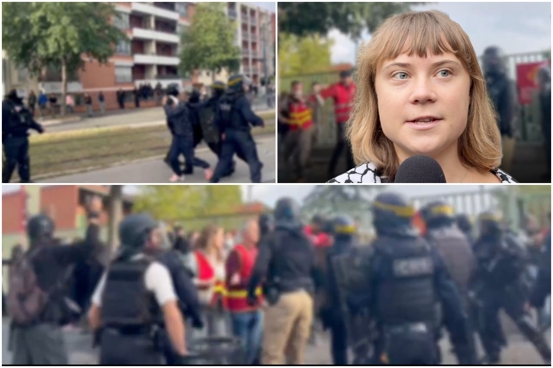Proteste masive în Franța: elevii blochează școlile, activista Greta Thunberg s-a alăturat mișcării