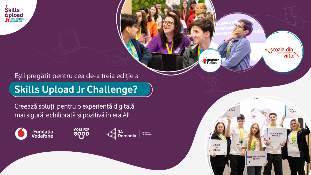 Lansează ediția a treia a competiției Skills Upload Jr Challenge pentru elevii de gimnaziu